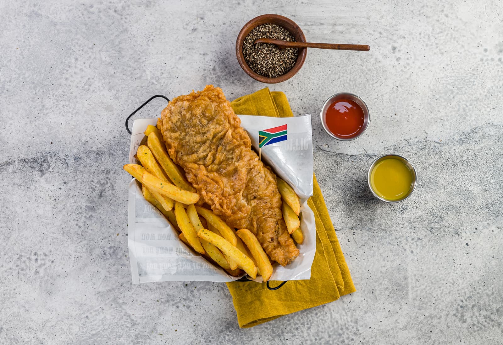 delicious african food with sauces