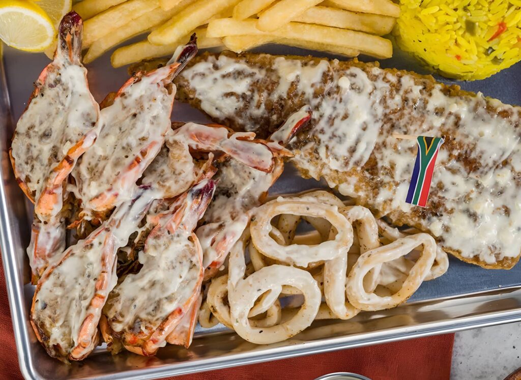 Authentic South African seafood Calamari served at Hyperama Diner in Dubai